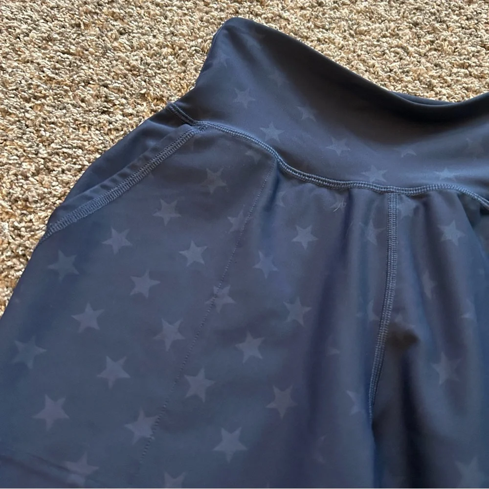 Old Navy Active Powersoft small tall blue star cropped leggings activewear